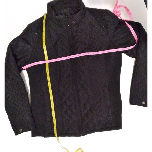 Weatherproof Women Sleek Black Diamond Lightweight Quilted Long Sleeve Jacket XL - Picture 5 of 8